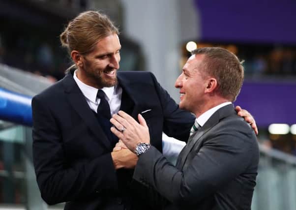 Brendan Rodgers is only the second Celtic boss to win away in Champions League. Picture: Getty.