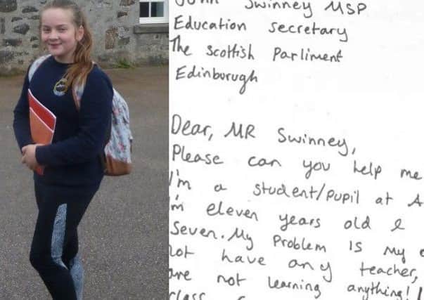 Poppy, left, wrote to John Swinney with her concerns.