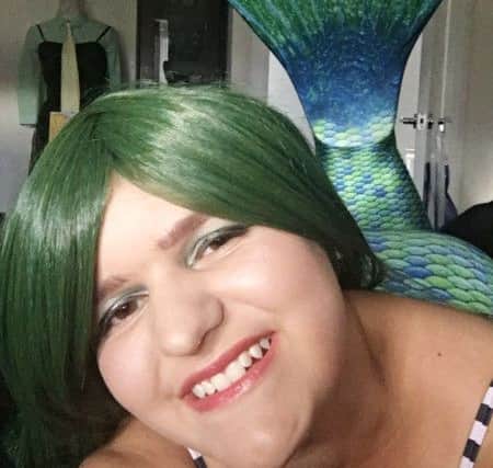 Leia Trigger, a would-be "mermaid", has been left high-and-dry by a ban at her local pool. Picture: Handout/PA