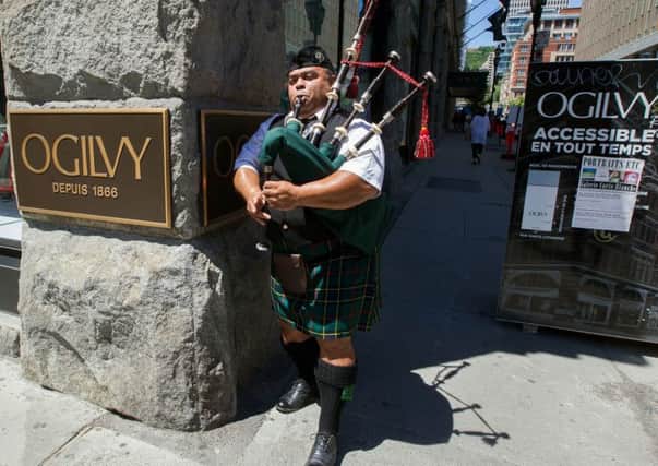 Ogilvys department store has decided to end daily piping performances by Montreal piper Jeff McCarthy.