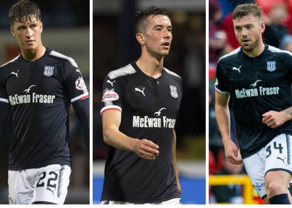 Young trio Jack Hendry, Cammy Kerr and Kerr Waddell have been regular starters for Neil McCann's side. Pictures: SNS Group
