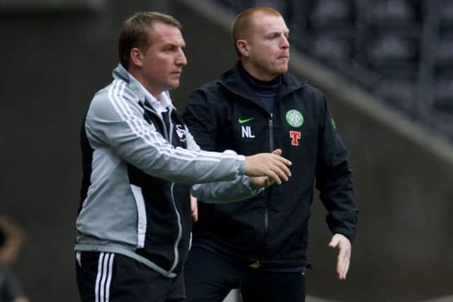 It's not the first time Rodgers and Lennon have squared off in a match - Lennon's Celtic side faced Swansea and Liverpool while both were managed by Rodgers. Picture: SNS Group