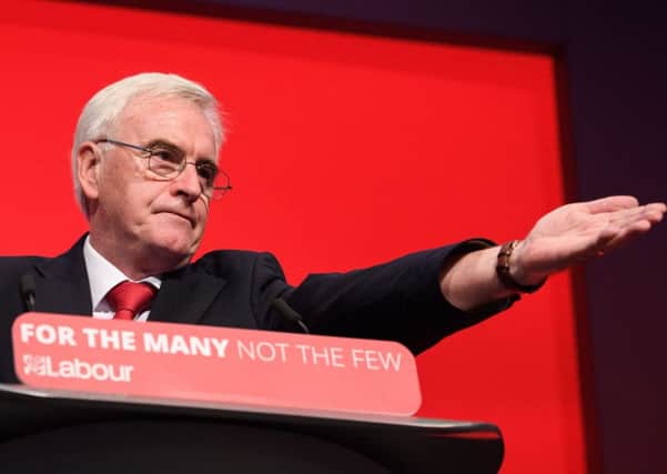 John McDonnell spoke of 'war games' to deal with a collapse in the pound. Photograph: Leon Neal/Getty Images