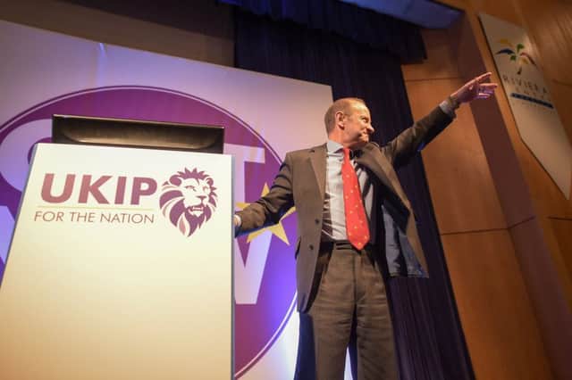 Henry Bolton, who has been elected as the new Ukip party leader, at the party's conference in Torquay. Picture: PA