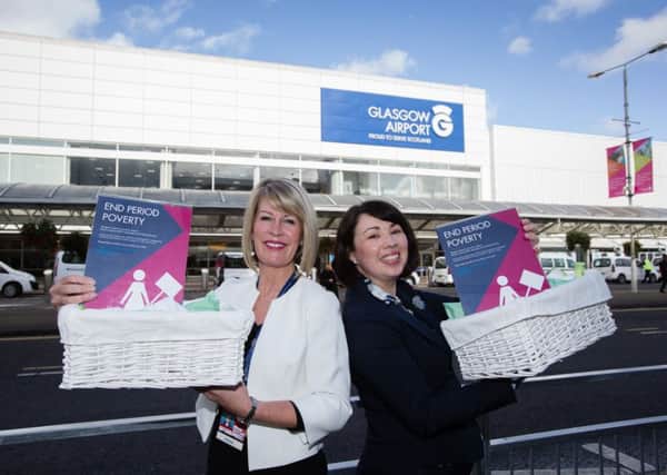 Monica Lennon MSP 
and  Glasgow Airport managing director Amanda McMillan. Picture: submitted