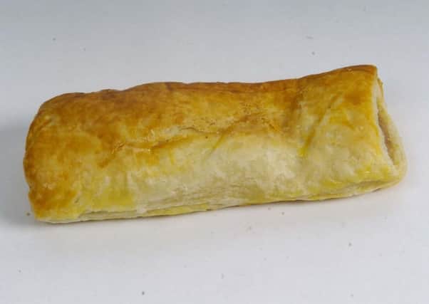 The offending article: a sausage roll was deemed unsuitable for a school pupil's lunchbox. Picture: Ian Rutherford