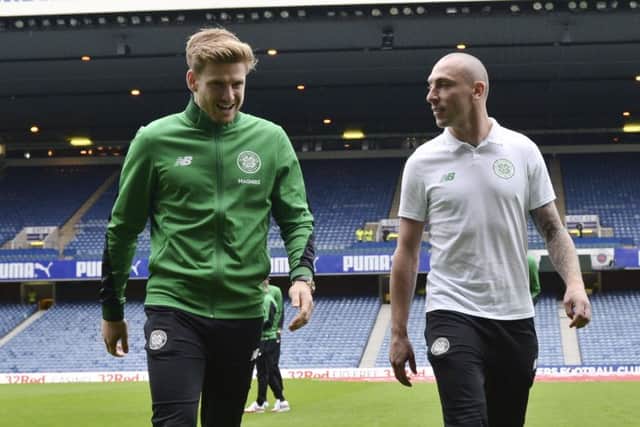 Celtic's Stuart Armstrong and Scott Brown could be out for up to a month. Picture: Craig Williamson/SNS