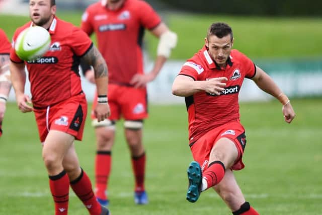 Jason Tovey kicked two first-half penalties and ran in a try for Edinburgh. Picture: Gary Hutchison/SNS/SRU