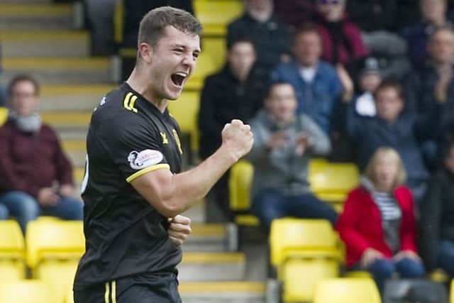 Craig Halkett got on the end of an Alan Lithgow flick-on to score the winner. Picture: SNS Group