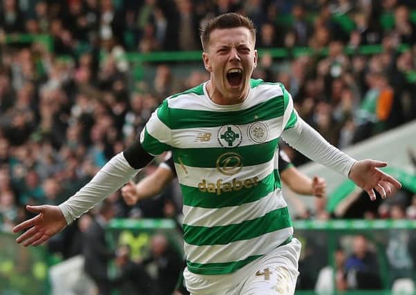 Celtic's Callum McGregor has been rewarded for his two goals against Hibernian at the weekend with a Scotland call-up for the crunch World Cup games against Slovakia and Slovenia. Picture: Ian MacNicol/Getty Images