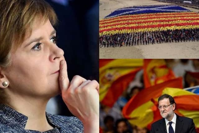 Nicola Sturgeon has said the Catalan referendum "cannot be ignored", but Spainish PM Mariano Rajoy and his government have not aknowledged the vote. Pictures: Getty