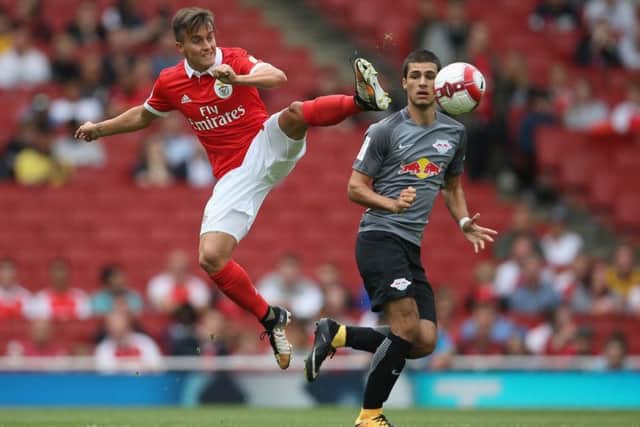 Benfica's Argentinian midfielder Franco Cervi in action against RB Leipzig in a pre-season friendly in July. Picture: Getty Images