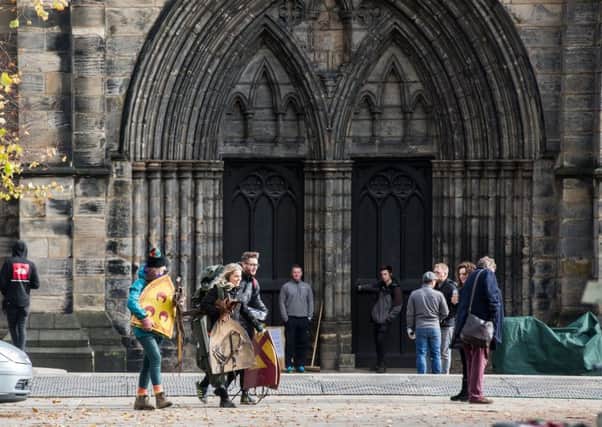 Outlaw King shoots at Glasgow cathedral.
 Picture: John Devlin