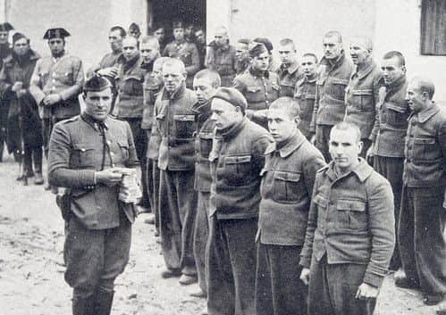 James Maley, a veteran of the Spanish civil war. Front Right