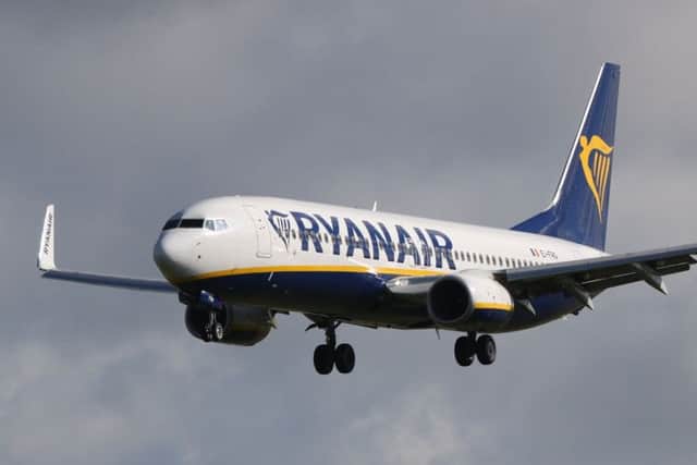 A Ryanair jet flying from Lithuania to Luton was escorted into Stansted Airport by RAF jets. Picture: PA