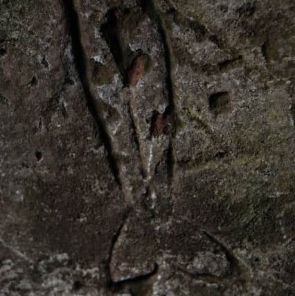 Another Pictish-era symbol in Jonathan's Cave. PIC: Phil Wilkinson/TSPL.