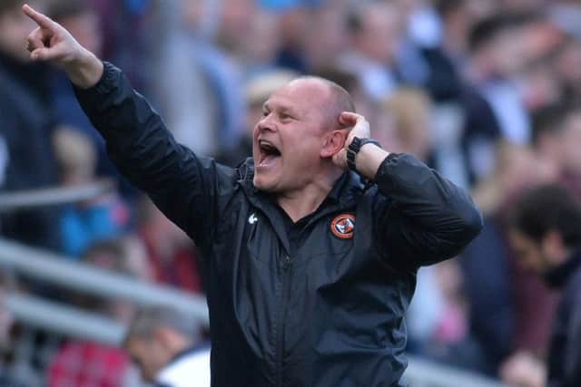 Mixu Paatelainen gestures at Dundee fans during a Tayside derby at Tannadice. Picture: Getty Images