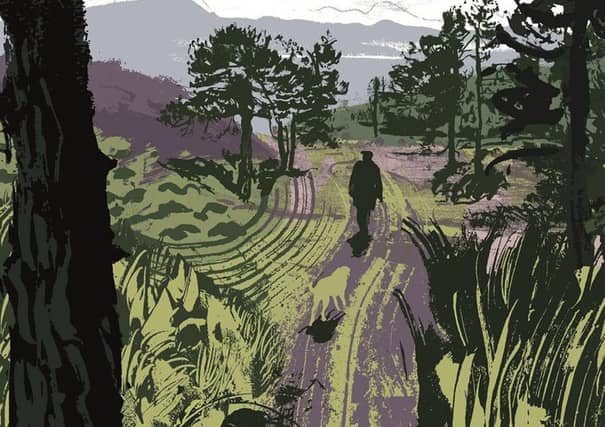 Detail from the cover of Hidden Ways, by Alistair Moffat