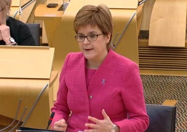 Nicola Sturgeon called on Scottish Labour to back the further devolution of welfare powers to Holyrood at First Minister's Questions. Picture: BBC