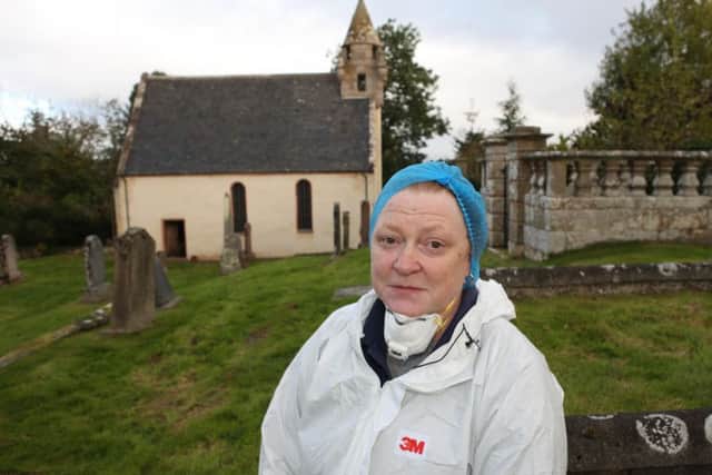 Profesor Dame Sue Blacs leading the exhumation at Wardlaw Mausoleum near Invernes today. PIC: Peter Jolly
