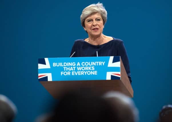 Prime Minister Theresa May's speech at the conference was filled with mishaps. Picture: PA