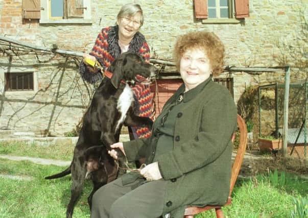 Dame Muriel Spark (right) with her former secretary Penelope Jardine at home in Tuscany. The Edinburgh-born author never reconciled with her son.