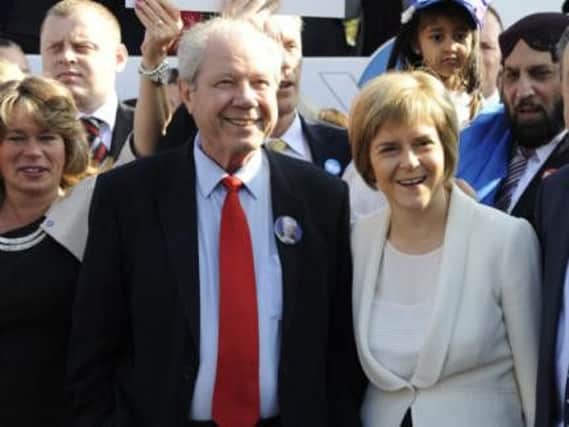 Jim Sillars with Alex Salmond during the referendum