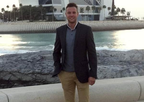 Collect of Jamie Harron from Stirling who is being detained in Dubai. Picture: SWNS