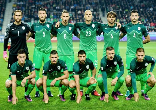 Slovenia stand in the way of Scotland and second place. Picture: JURE MAKOVEC/AFP/Getty Images