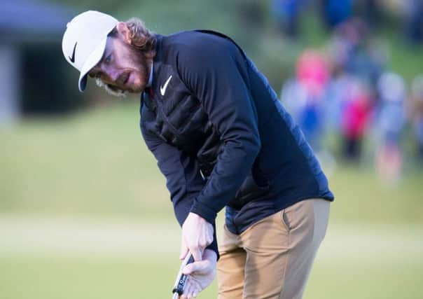 Tommy Fleetwood lost the joint lead with a 76 yesterday. Photograph: Kenny Smith/SNS