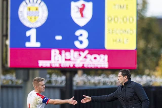 Raith Rovers' Bobby Barr (left) secured the win. Picture: SNS/Craig Williamson