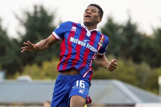 Ricky Calder celebrates after making it 2-0 Inverness. Picture: SNS/Sammy Turner
