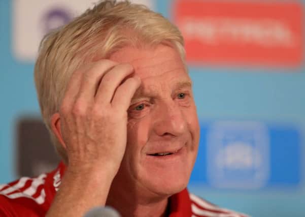 Scotland manager Gordon Strachan during the press conference at Stadion Stozice, Ljubljana. Picture: Adam Davy/PA Wire