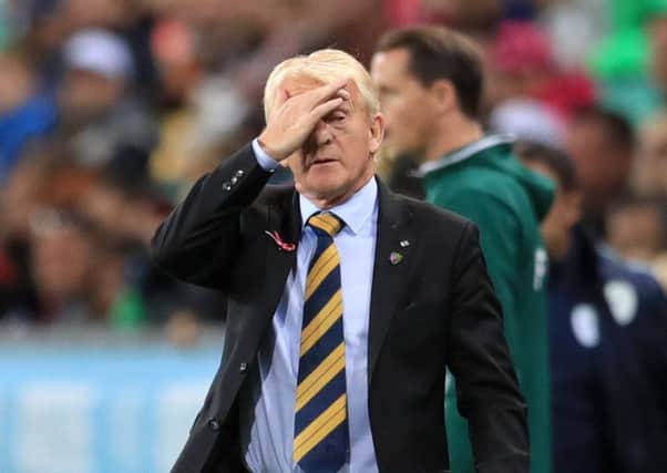 Gordon Strachan during Scotland's 2-2 draw with Slovenia. Picture: PA