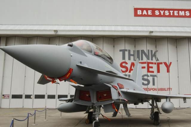 The Government is being urged to help save jobs at defence giant BAE Systems, which is set to announce cuts at sites making the Eurofighter Typhoon jet. Picture: Peter Byrne/PA Wire