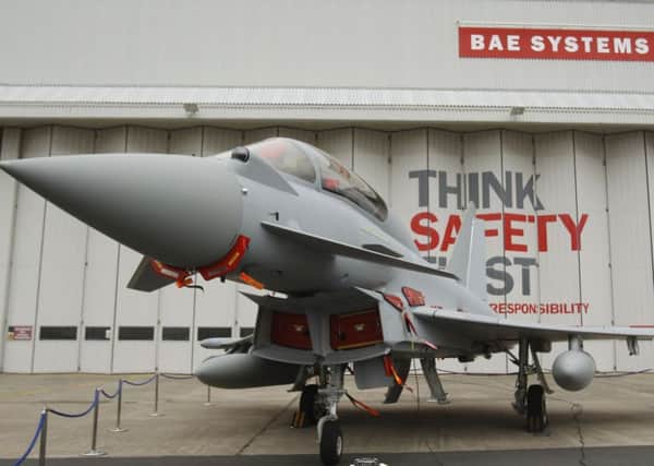 The Government is being urged to help save jobs at defence giant BAE Systems, which is set to announce cuts at sites making the Eurofighter Typhoon jet. Picture: Peter Byrne/PA Wire