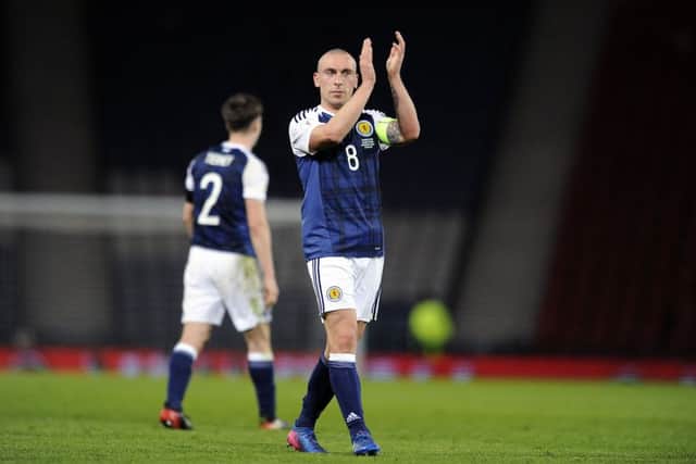 Scotland captain Scott Brown is considering his international future. Picture: Michael Gillen