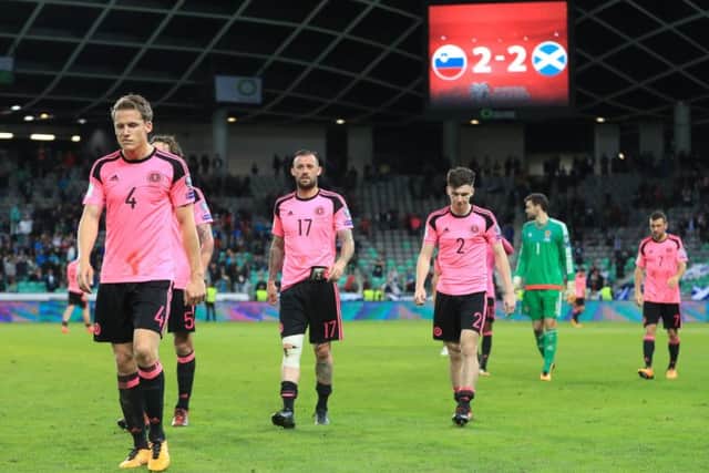 Brendan Rodgers says he was shouting at his TV as Scotland failed to get the required result against Slovenia on Sunday. Picture: Adam Davy/PA