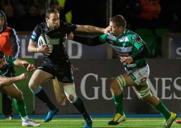 Ruaridh Jackson has played in all six of Glasgow's Guinness Pro14 victories this season. Picture: SNS/SRU