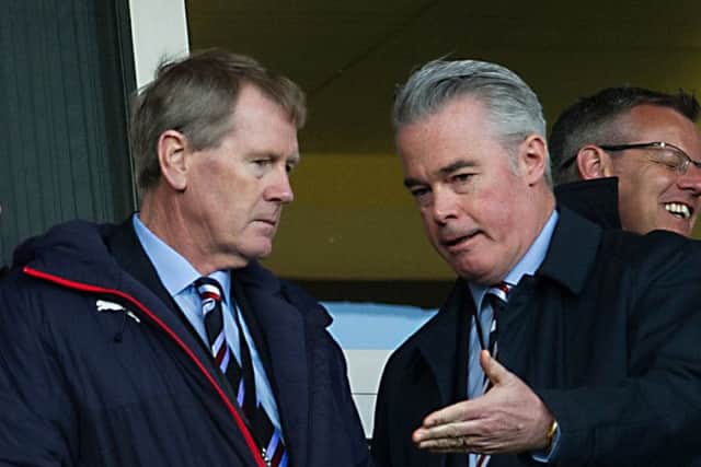 Dave King, left, could be forced to make an offer for remaining Rangers shares. Picture: John Devlin
