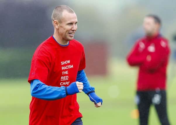 Rangers striker Kenny Miller in training on Wednesday. Picture: SNS