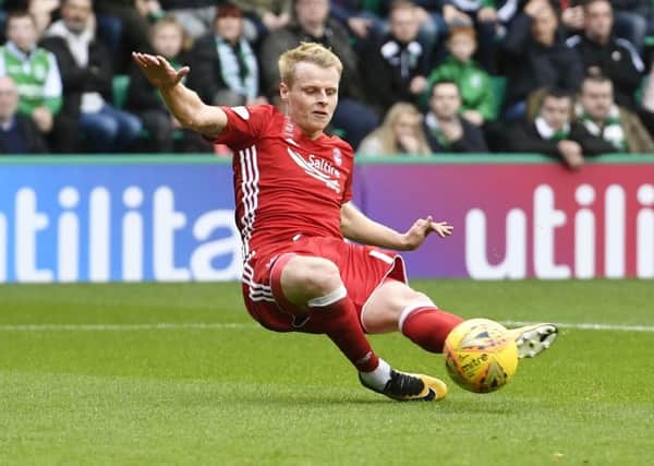 Gary Mackay-Steven fires Aberdeen into the lead. Picture: SNS