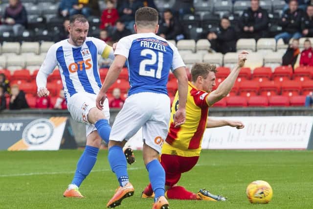 Kris Boyd scores to make it 1-0 Kilmarnock. Picture: SNS
