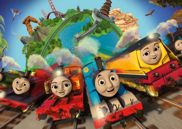 Tthe 2018 series of "Thomas and Friends: Big World! Big Adventures!" Formerly six boys and one girl, the new team will have three girls and four boys. Picture: Mattel, Inc. via AP