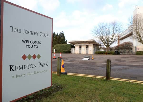 A man died following the incident in the stable yard at Kempton. Picture: Adam Davy/PA Wire
