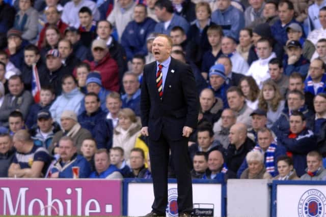 Alex McLeish previously spent four-and-a-half years at Rangers. Picture: Ian Rutherford