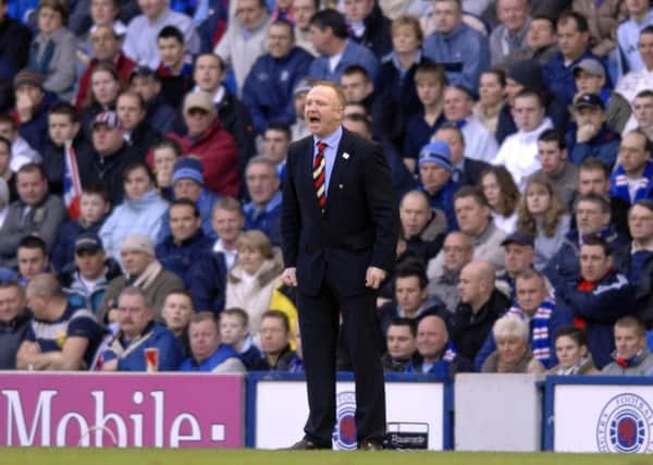 Alex McLeish previously spent four-and-a-half years at Rangers. Picture: Ian Rutherford