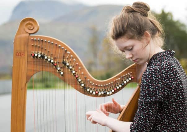 Harpist Anna Tait Westwell, from Oban has won the 2017 Sir Philip Christison Trophy at the Royal National Mod in Fort William. PIC: John Paul Peebles.