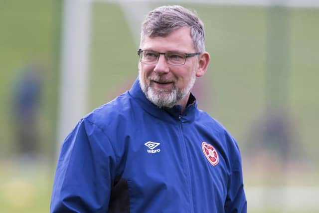 Hearts manager Craig Levein during training at Oriam. Picture: Bruce White/SNS
