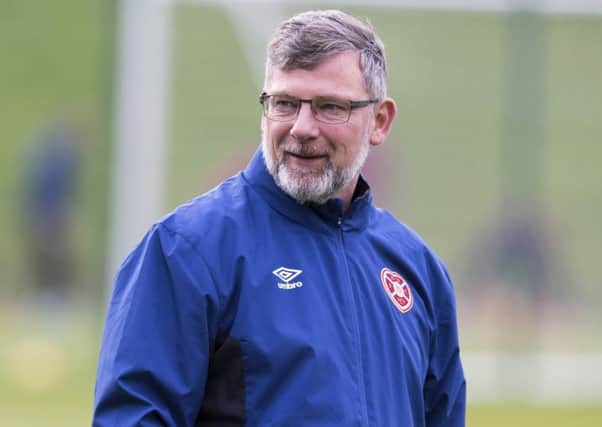 Hearts manager Craig Levein during training at Oriam. Picture: Bruce White/SNS